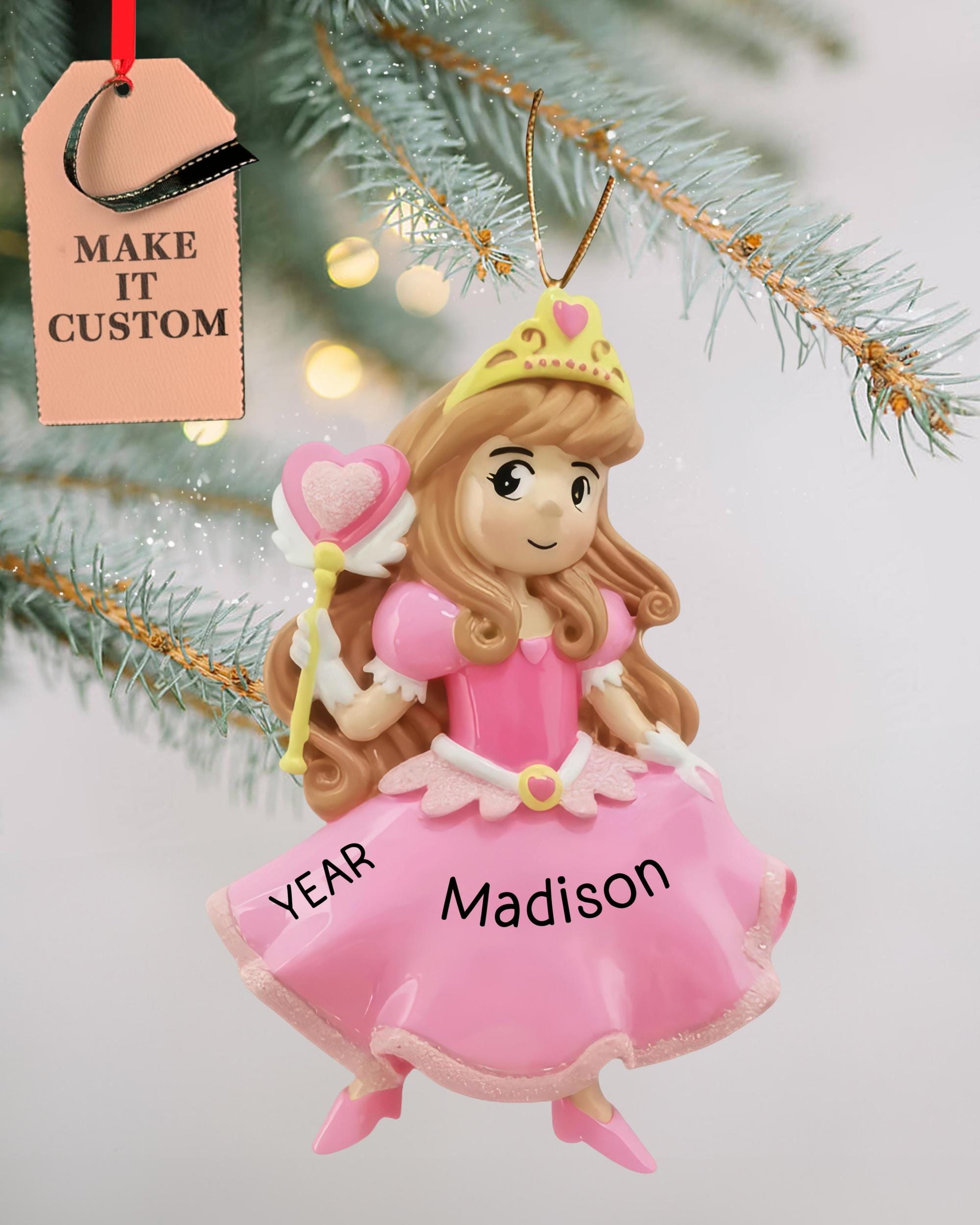 strapless open back dress Personalized Princess Dress Ornament