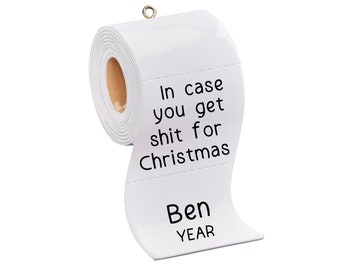 Toilet Paper Roll Personalized Ornament, Funny Christmas Gift Present, Gag Gift, 2023 Novelties, Gift for Coworkers Family Friends, Keepsake