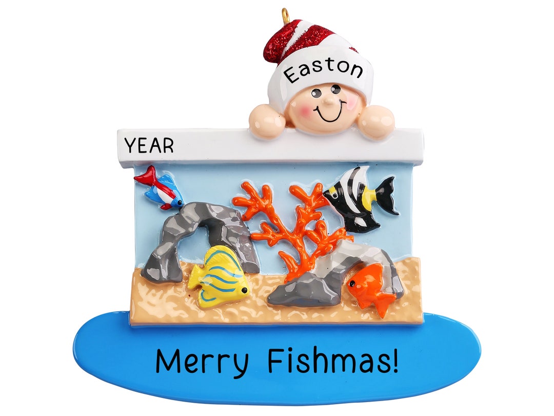 Personalized Fish Aquarium Ornament Custom Aquarium Christmas Tree Keepsake Kids Gift Etsy