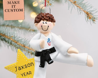 Personalized Karate Ornament • Martial Arts Christmas Gift