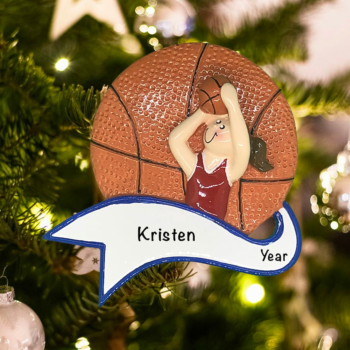 BASKETBALL CHRISTMAS ORNAMENT Basketball Girl Gift Etsy