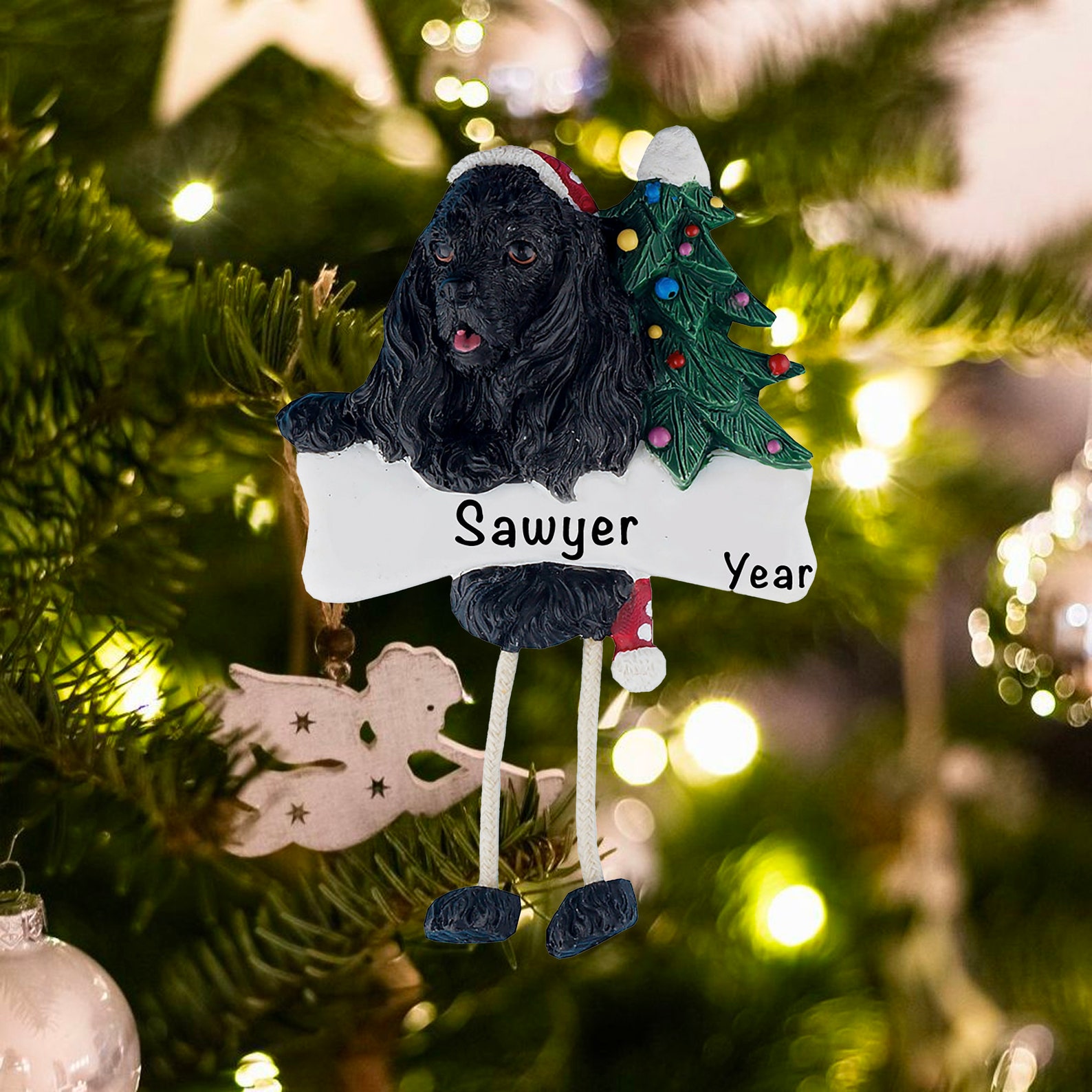 BLACK DOG ORNAMENT Cute Pet Ornament Cockerspaniel Gifts Etsy