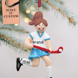 Personalized Hockey Goalie Ornament • Custom Goalie Sports Ornaments • Perfect Christmas Ice Hockey Gift for Girls • Sports Ornament