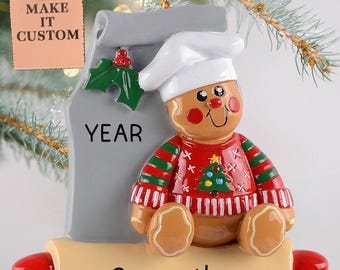 Personalized Gingerbread Baker Christmas Ornament