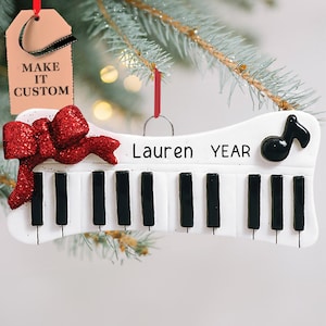 Mini Piano Ornament • Gift Ideas for Pianist • Keyboard Ornament 2025 • Music Christmas Ornament • Piano Lover Charm • Piano Teacher Gift