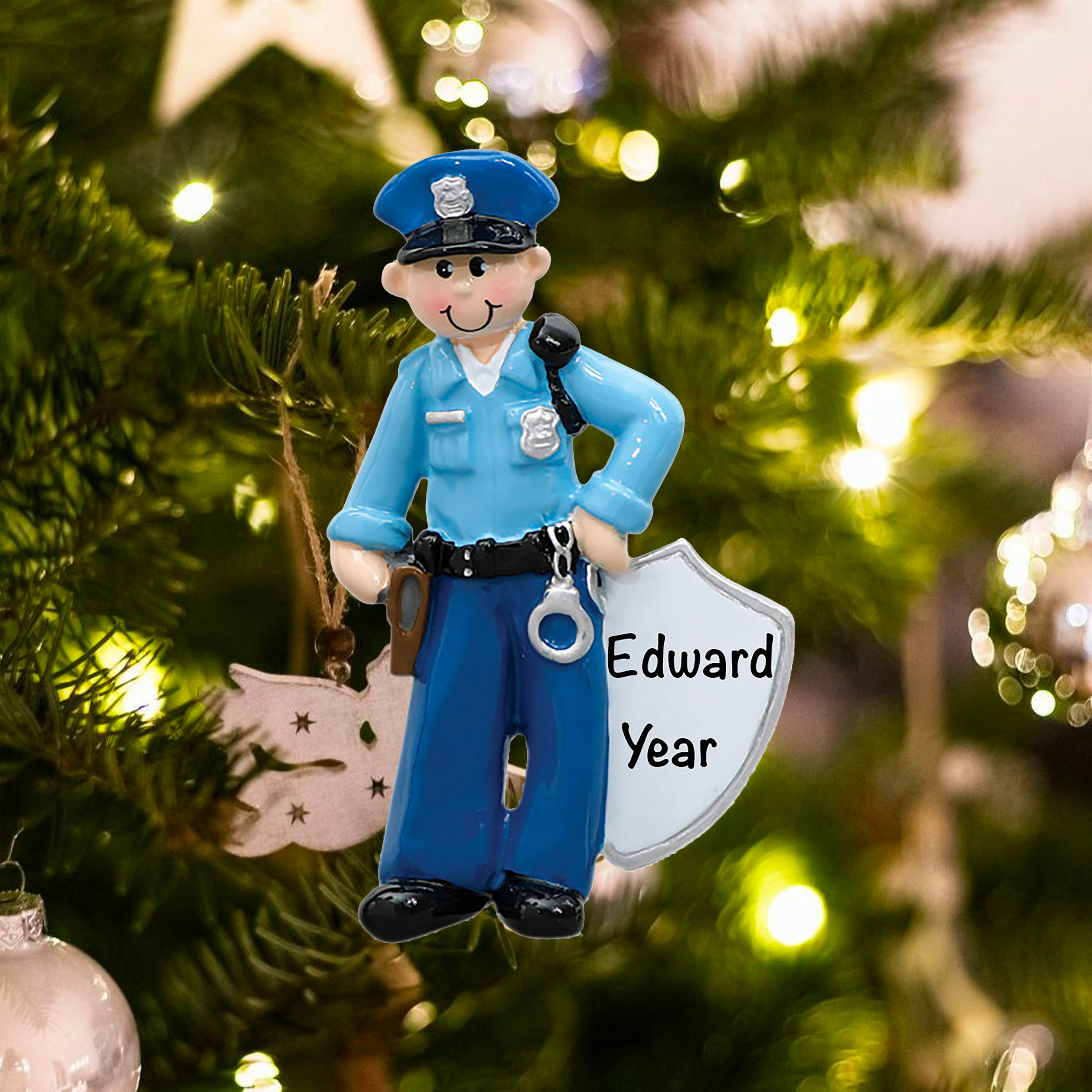 POLICE MAN ORNAMENT Christmas Ornament Policeman Officer Etsy