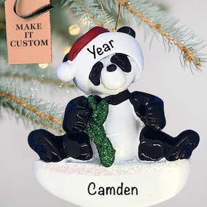 Personalized Santa Bear Ornament for Christmas Tree • Custom Little Bear Presents • Perfect Holiday Gift Idea • Animal Ornaments
