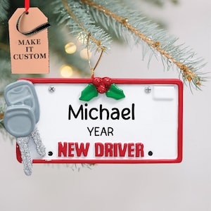 Personalized Mini Driver&#39;s License Ornament for Christmas Tree • Custom Gifts for Newly Passed Drivers • Unique Gift Ideas