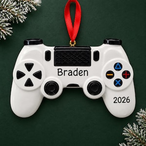 Personalized Gamer Ornament • Video Game Controller Christmas Decor