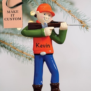 Personalized Hunting Ornament • Resin Christmas Presents • Ornament Presents • Unique Gifts for Hunters • Country Decor • Hunter Ornament