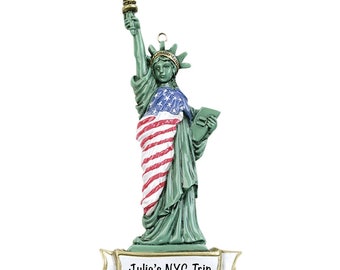 LADY LIBERTY STATUE Ornament - Lady Liberty Statue - American Ornaments - New York Ornament - Remembrance Ornament