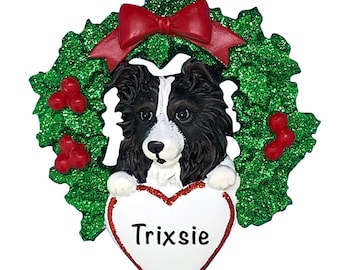 Personalized Australian Shepherd Christmas Ornament || Aussie Ornament || Customized Dog Ornament || Cute Puppy Gift || Custom Pet Decor