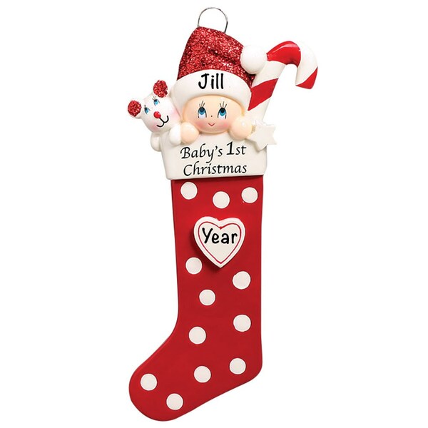 Baby First Christmas Stocking Etsy