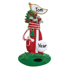 Golf Bag Ornament, Personalized Golfer Christmas Gifts for Men and Women 2023, Golf Player Sports Decor, Custom Gift for Golfing Lovers