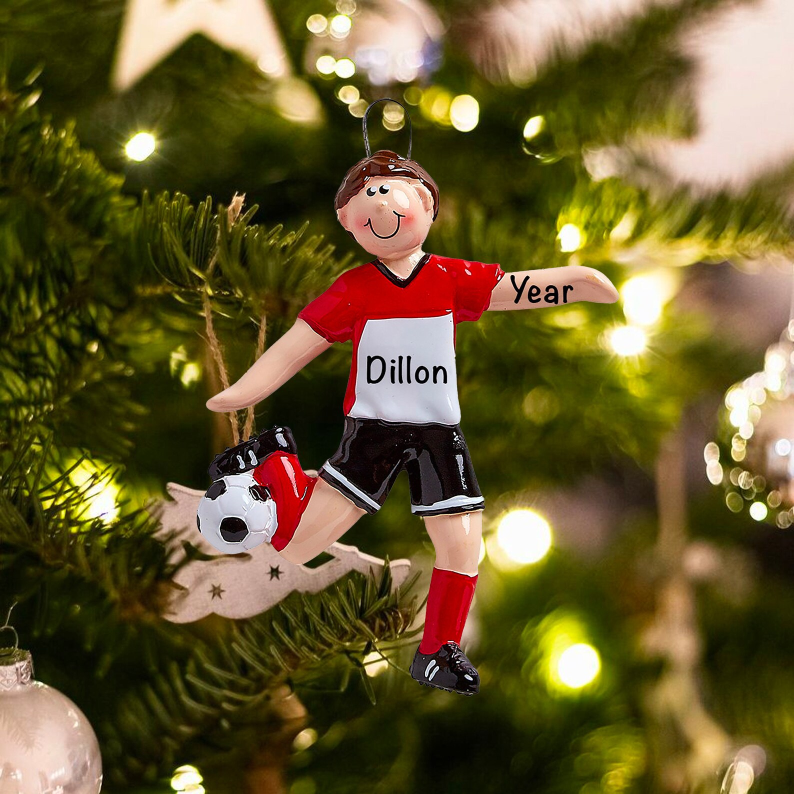 SOCCER GUY ORNAMENT Christmas Soccer Boy Soccer Ball Etsy
