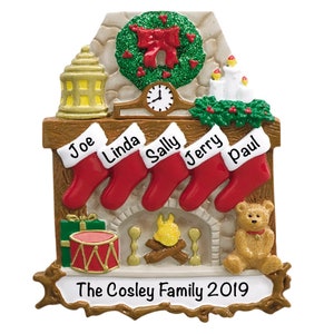 Personalized Mini Christmas Stockings Ornament 2022, Custom Family Of Five Decorations, Grandkids, Grandchildren Names, Friends, Family Gift