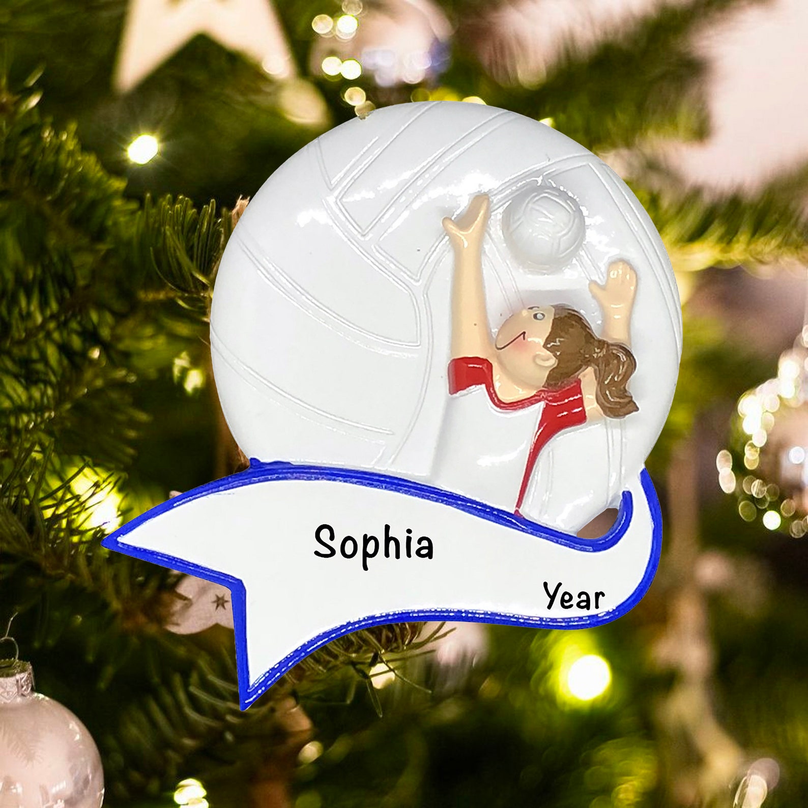 Volleyball Christmas Ornament 