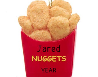 Personalized Chicken Nuggets Ornament • Custom Fast Food Christmas Tree Keepsake • Unique Gift Ideas • Perfect Gift for Foodies