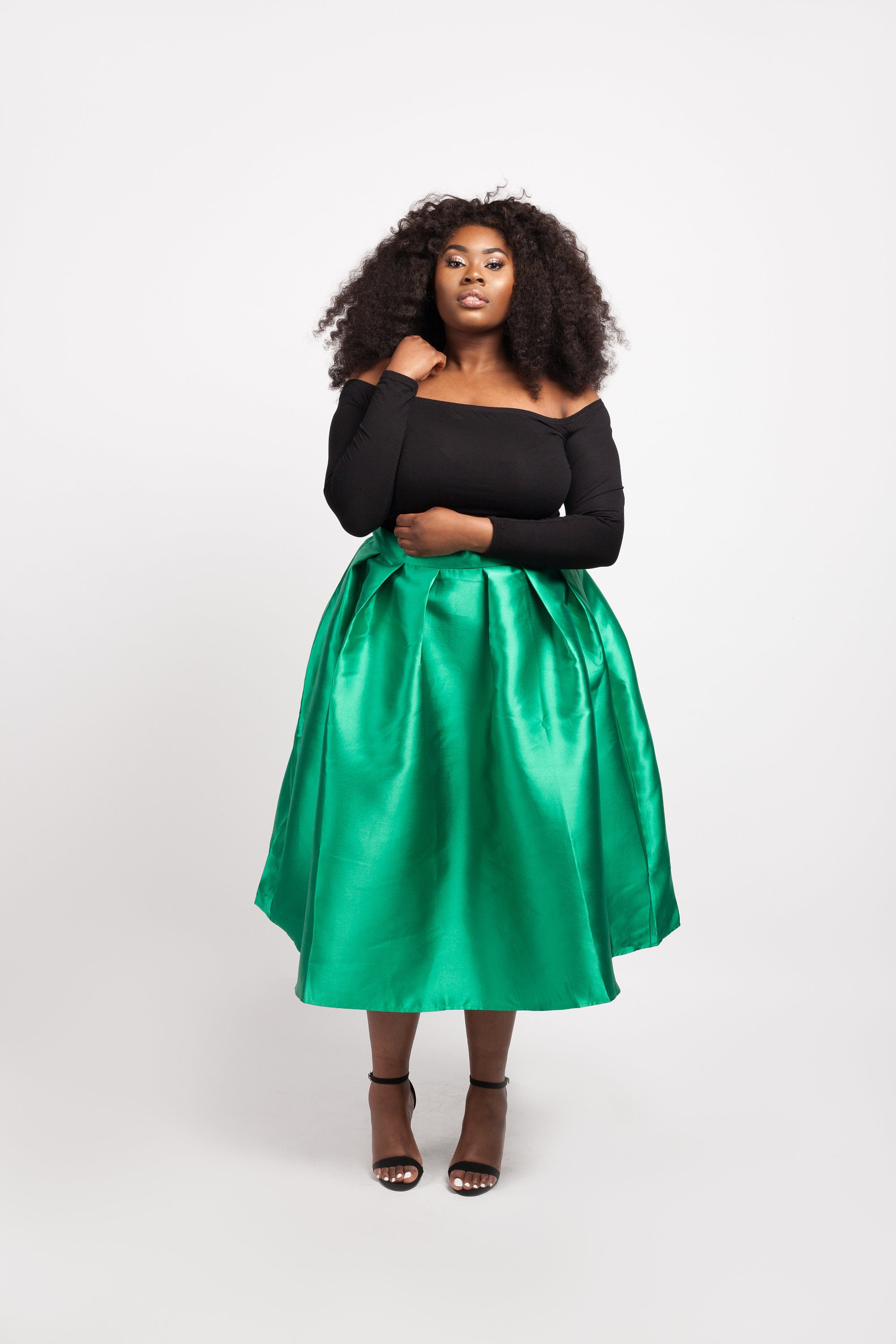 Emerald Green Skirt Etsy UK