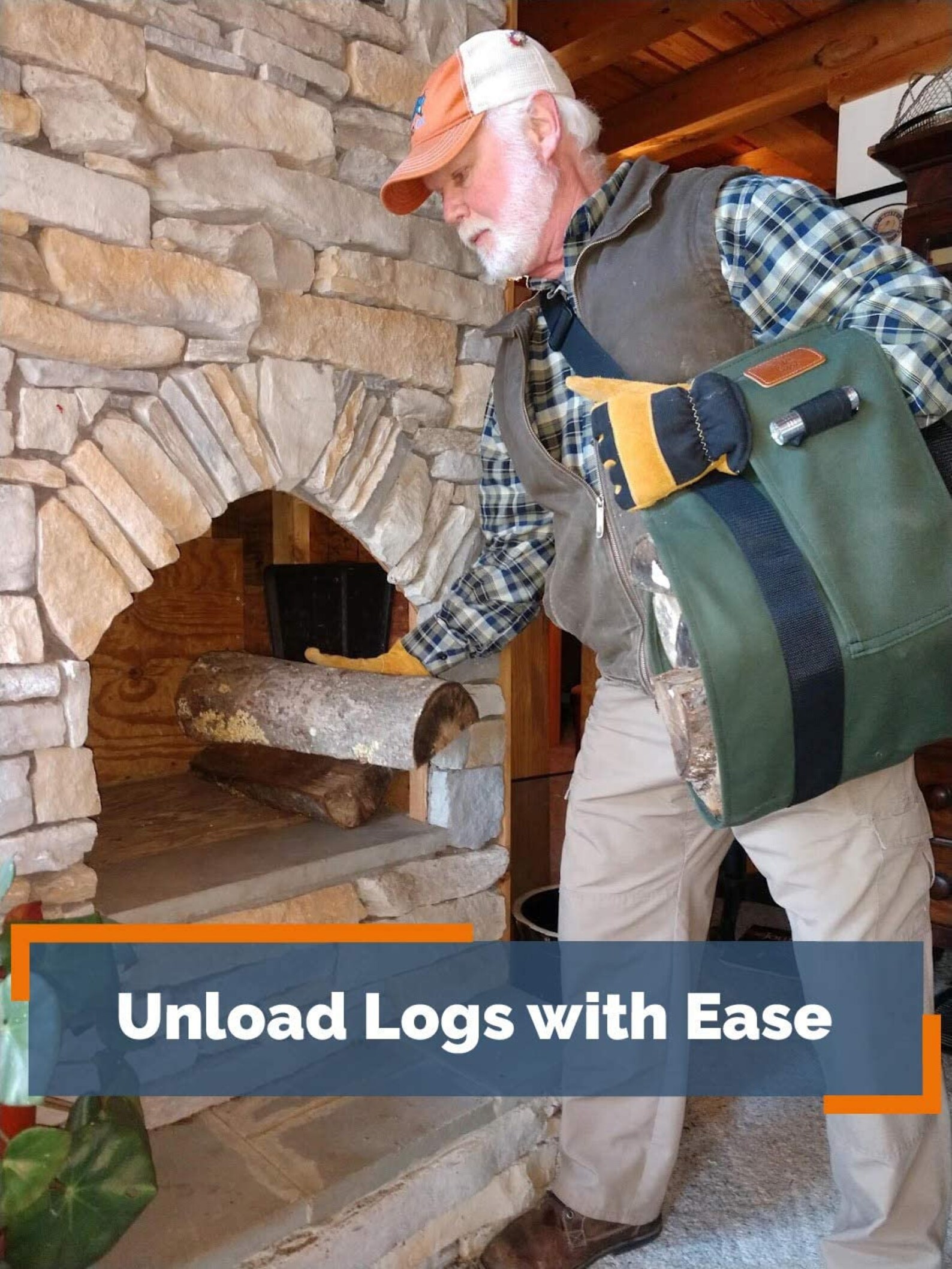 Woodox Sling ergonomic Canvas Firewood Carrier Made in USA Etsy