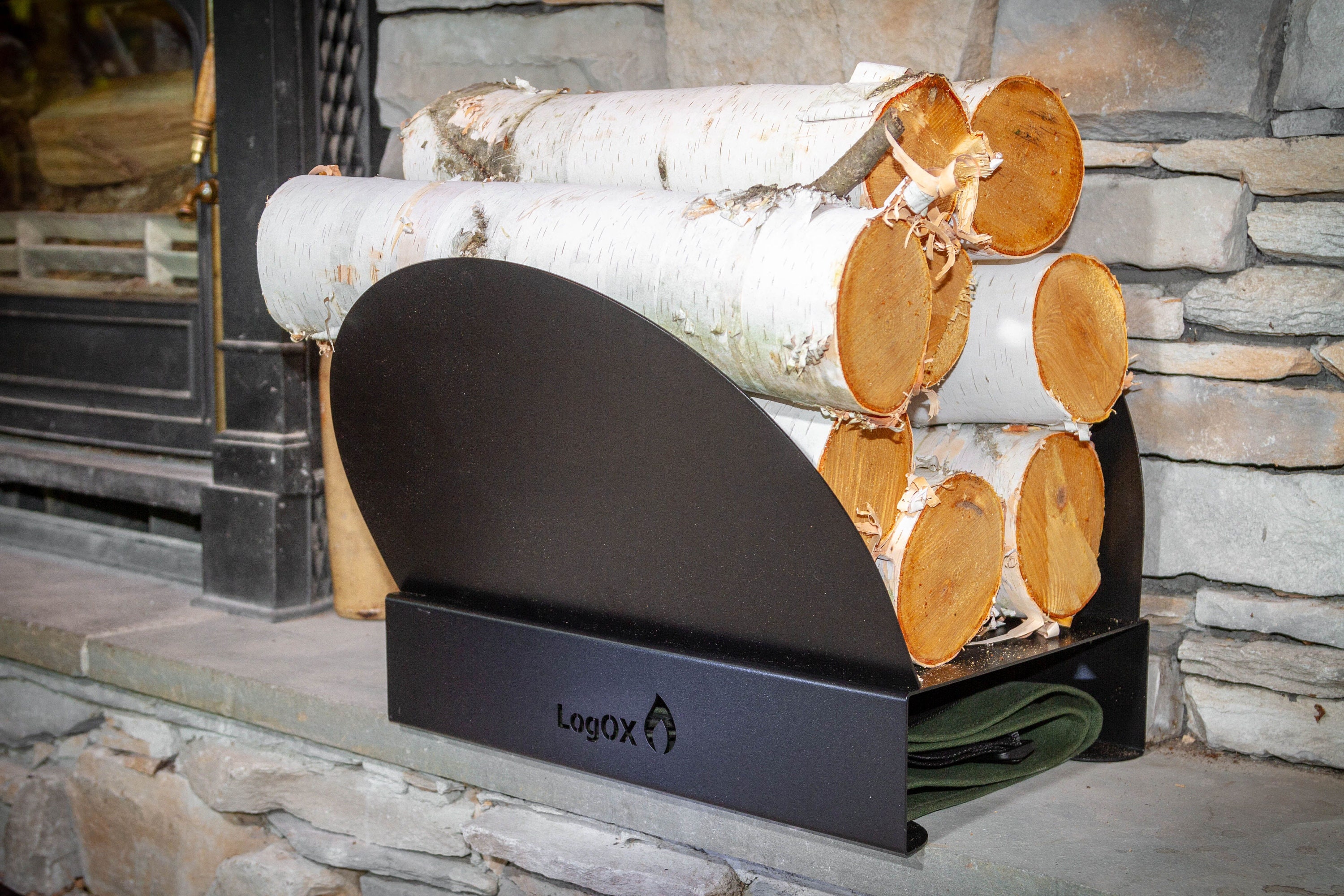 The Adjustable Hearth Bin Firewood Rack Patentpending by Etsy Canada