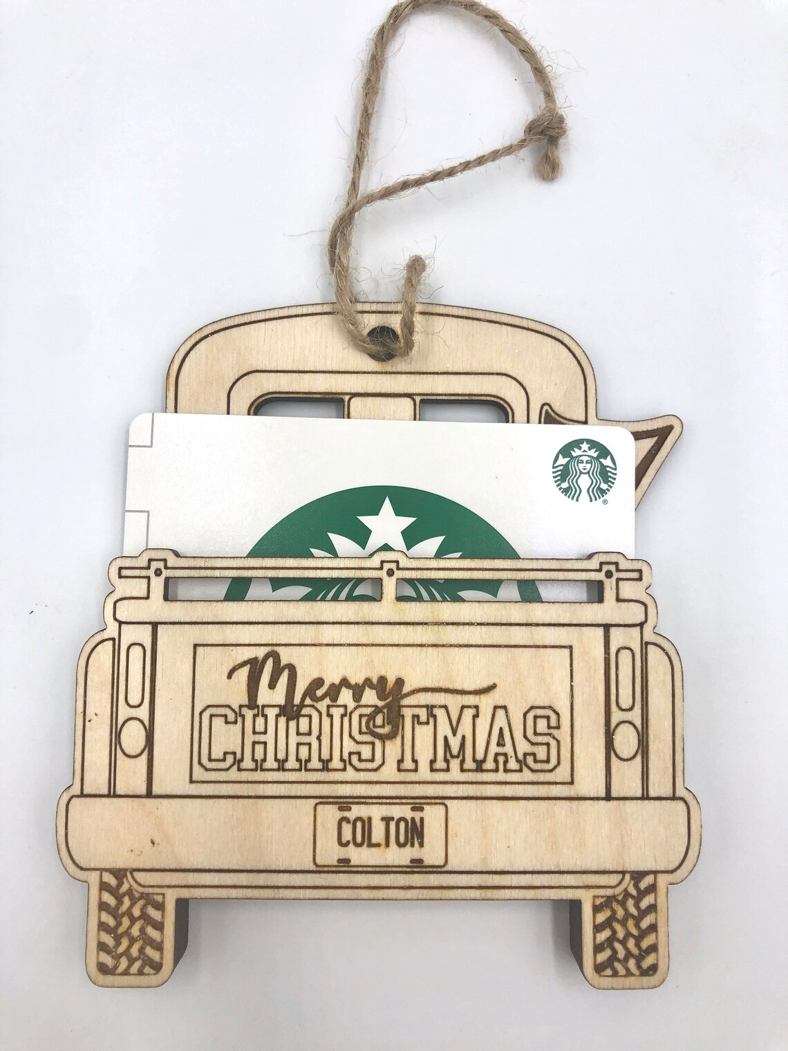 Red Truck Gift Card Holder and Christmas Ornament Laser Cut Etsy