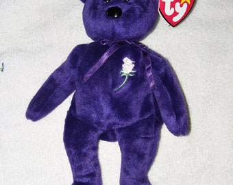 RARE 1st Edition 1997 TY Princess Diana Beanie Baby, Made In China, P.E. Pellots Brand new original owner