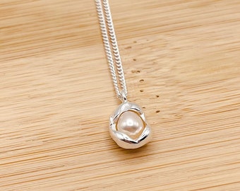 Freshwater Pearl Sterling Silver S925 Necklace - Handmade Necklace - Gift For Her