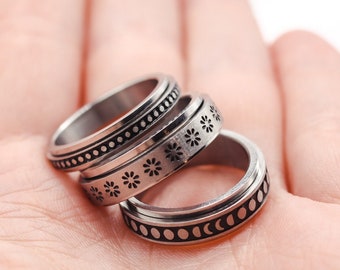 Beer Bottle Opener Chain Rings Keeping Calm to Relieve ADHD Symptoms ADHD Relief Rotatable Ring Spinner Ring Stainless Steel Fidget Ring Anxiety Ring for Men Women Beer Bottle Opener Chain Rings Keeping Calm to Relieve ADHD Symptoms ADHD Relief Rotatable Ring Spinner Ring Stainless Steel Fidget Ring Anxiety Ring for Men Women