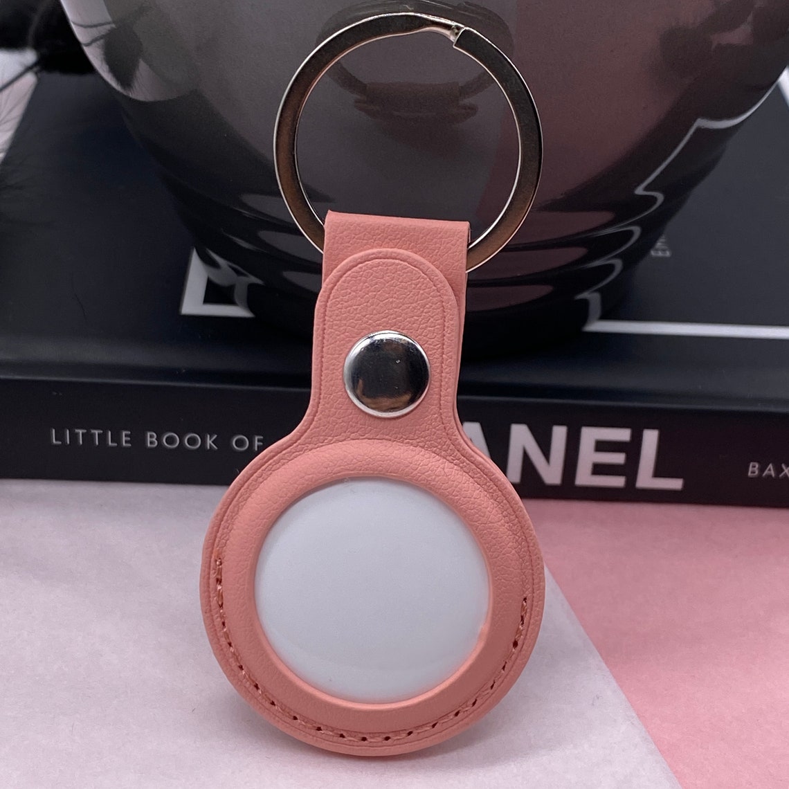 Leather Case for Apple Air Tags Pink. AirTags Tracker Case Etsy