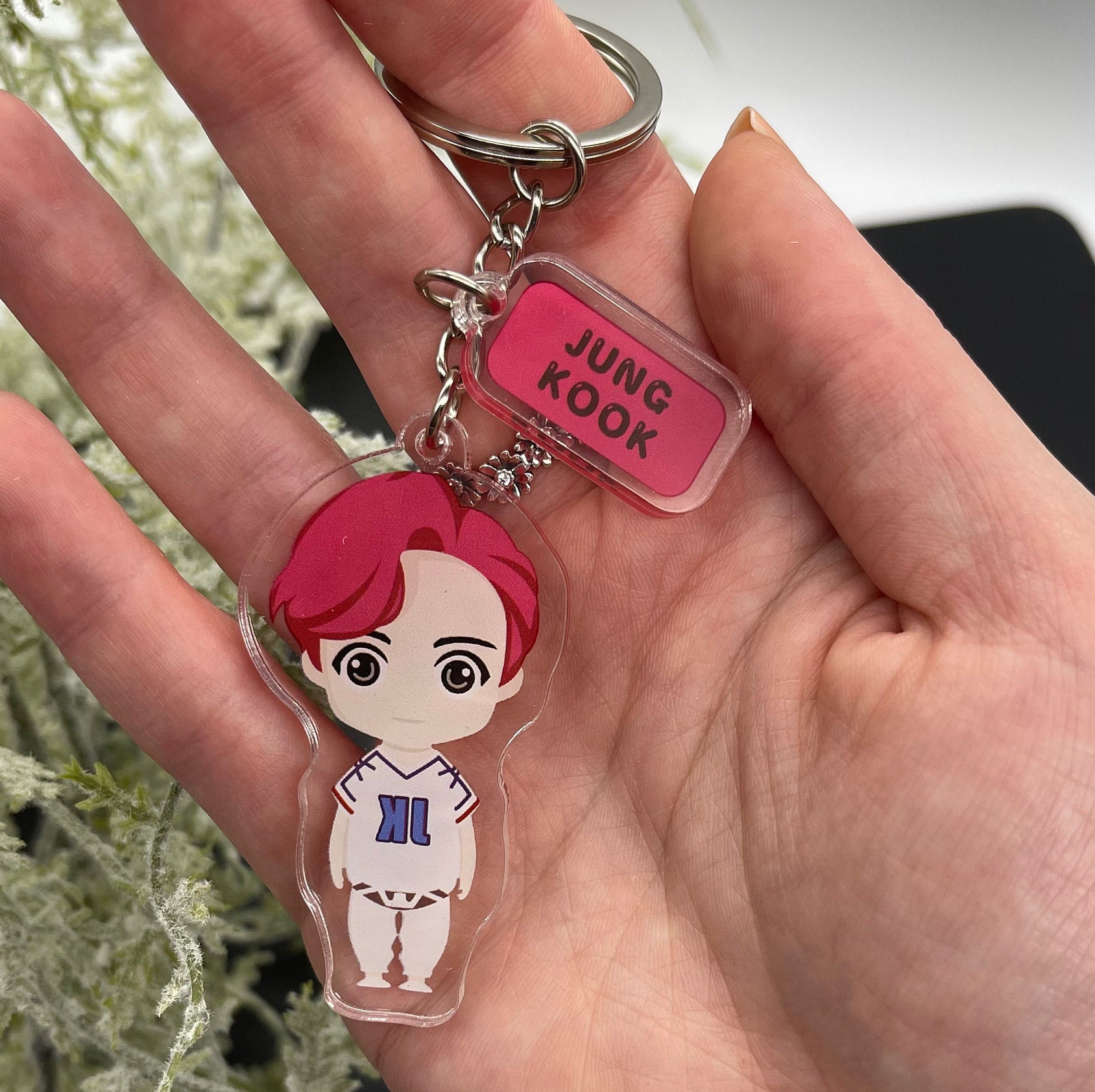 BTS Jung Kook Keychain / Kpop Keyring Etsy