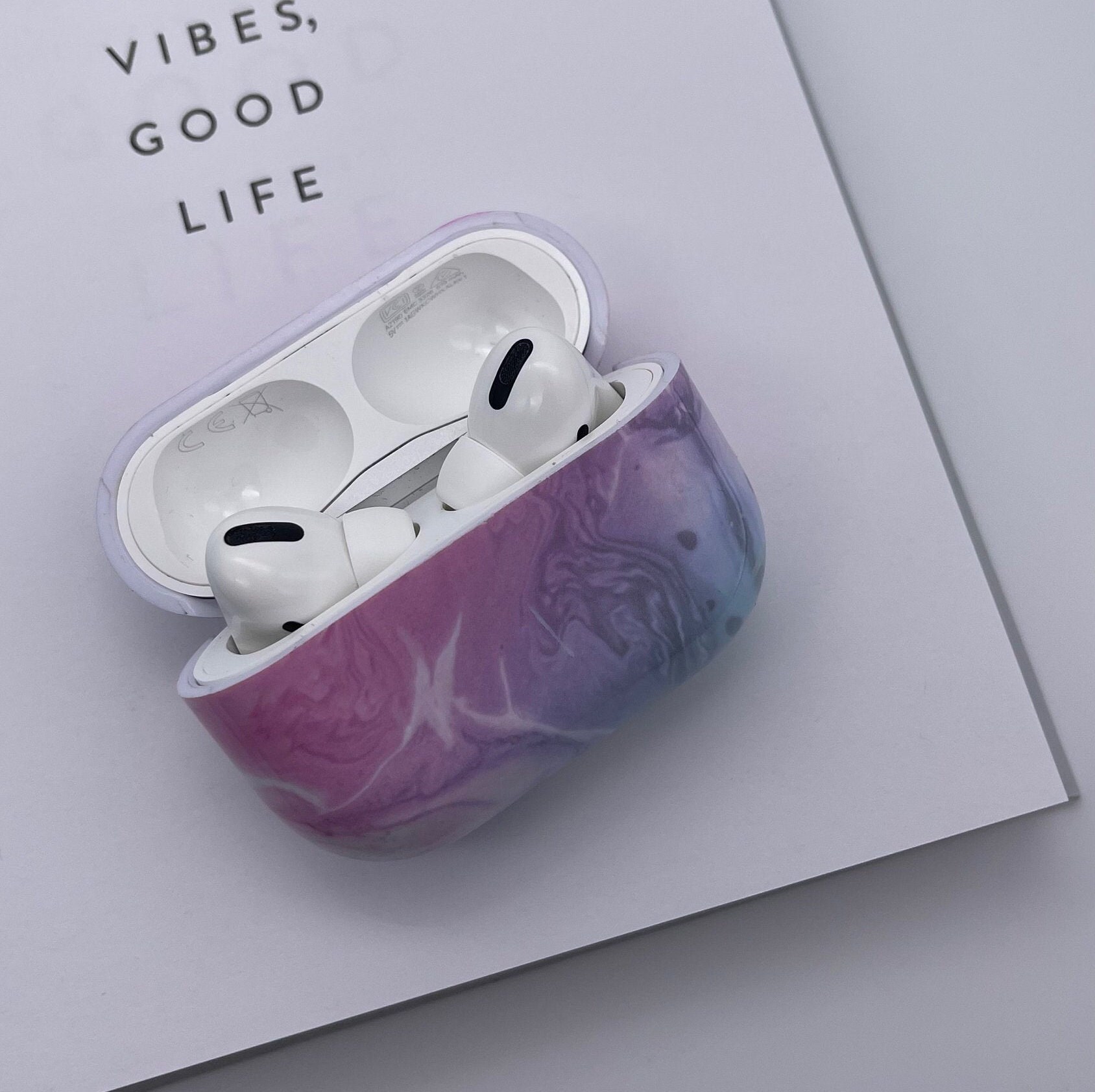 Case for Airpods Pro Hard Shell Marble Galaxy Style case Etsy