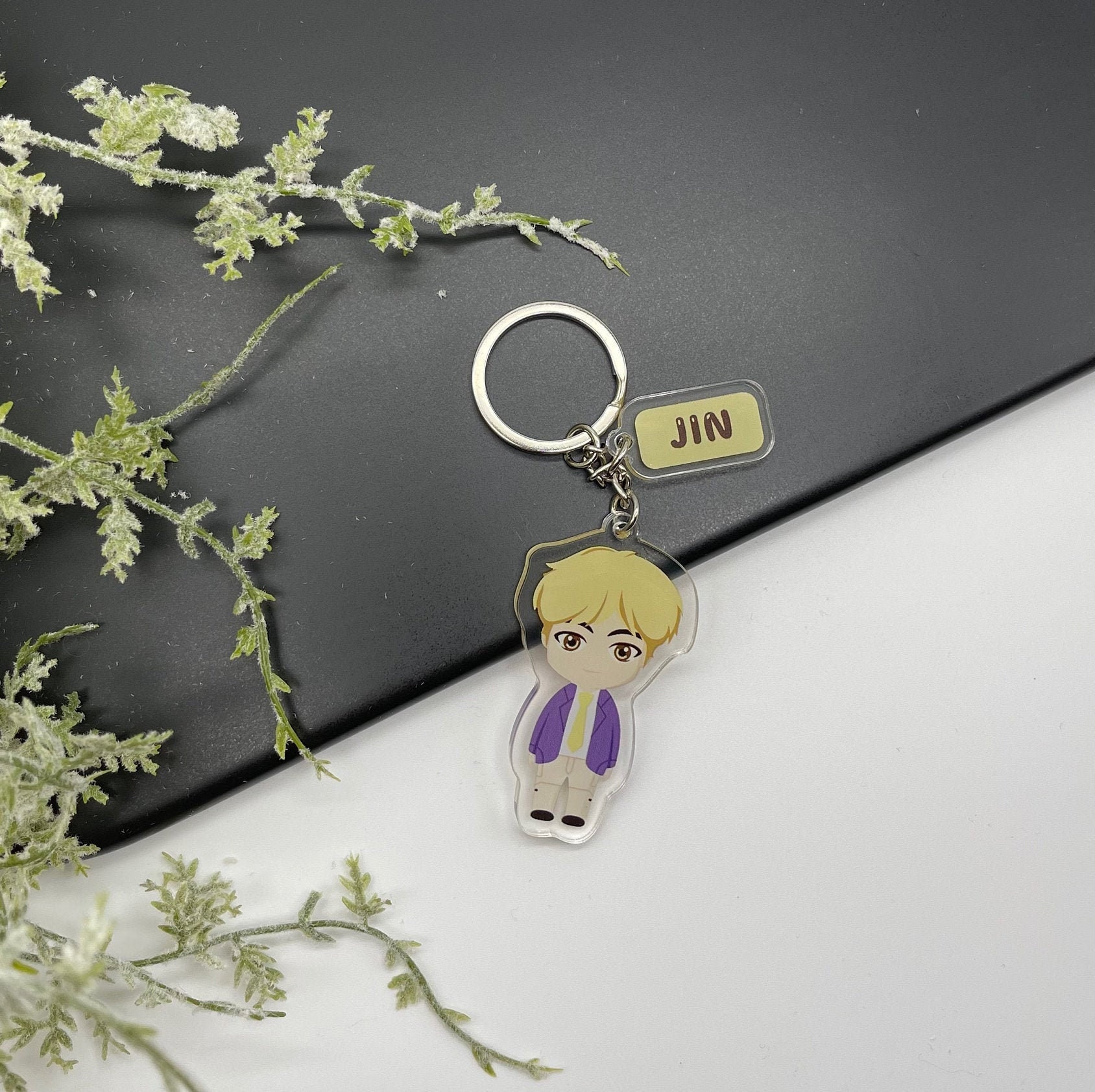 BTS Jin Keychain / Kpop Keyring Etsy