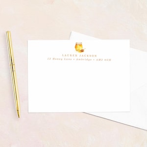 Honigglas Personalisiertes Grußkarten-Set - Briefkarten, Geschenk für Feinschmecker, Geschenk für Imker
