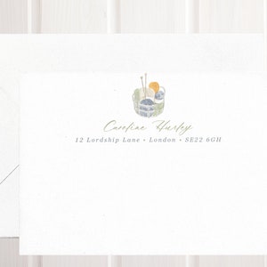 Cartes de correspondance personnalisées de luxe en laine et tricot - Cadeau pour les tricoteurs