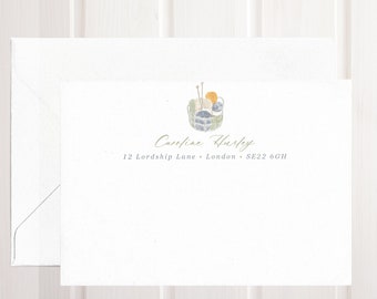 Knitting  & Wool Luxury Personalised Note Cards - Gift for Knitters