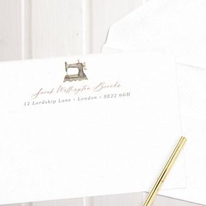 vintage Machine à coudre Cartes de notes personnalisées de luxe - Cadeau pour les tailleurs
