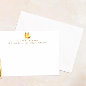 Personalized Bee Keeper Gift - Honey Jar Note Card Set