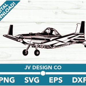 Pode incluir: Silhueta preta e branca de um pequeno avião com uma hélice. O avião está virado para a direita. A imagem está em um fundo de madeira.