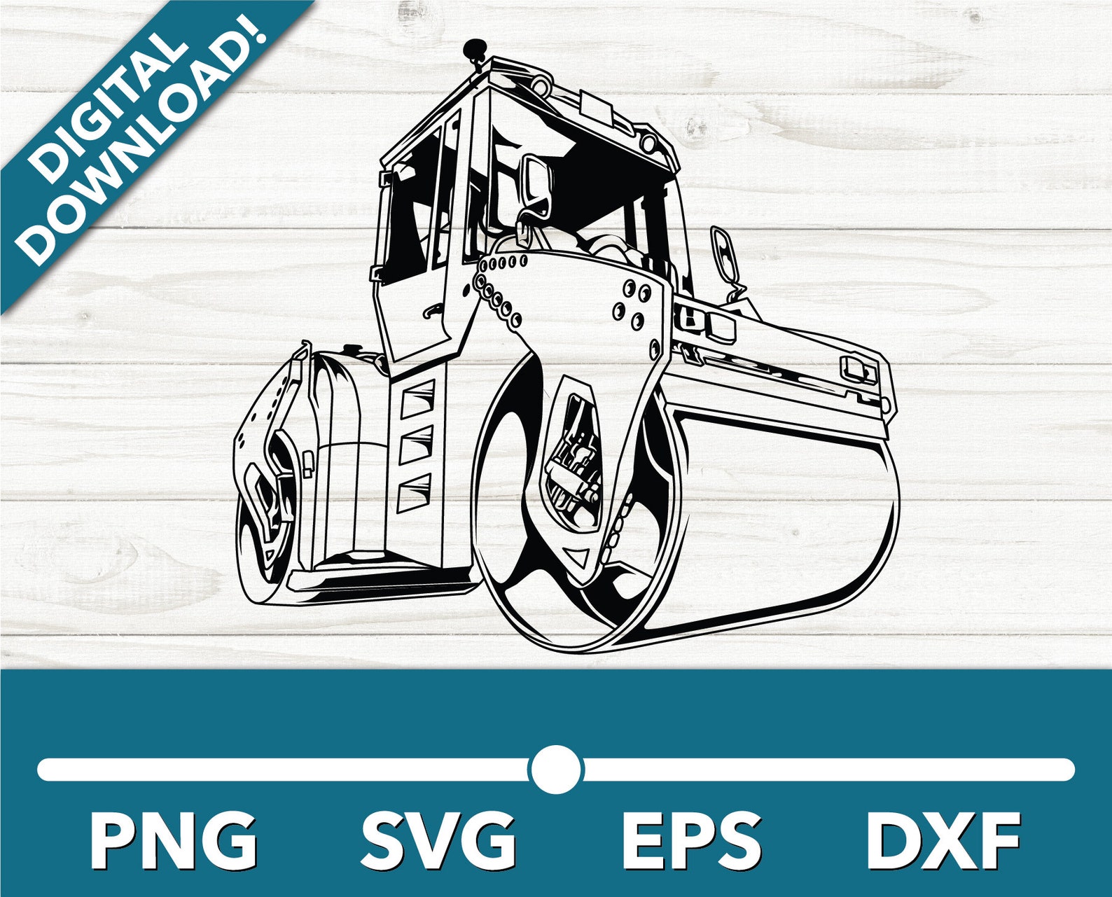 Road Roller Compaction Vehicle Heavy Machinery SVG Car - Etsy