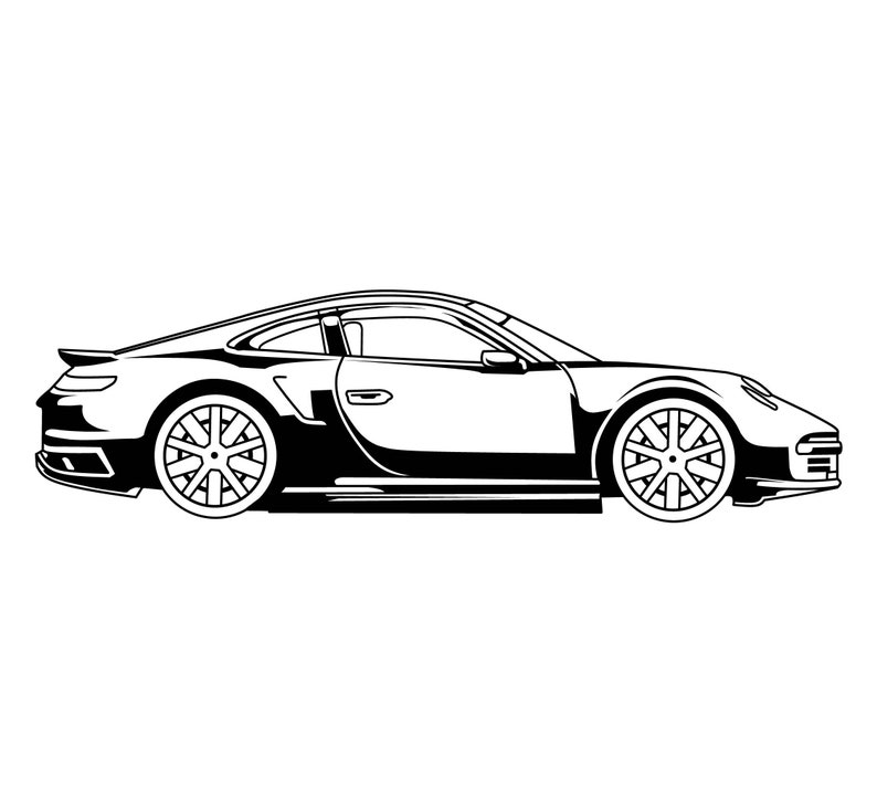 Luxury Super Car Sports Car SVG Clipart Fast Files for - Etsy