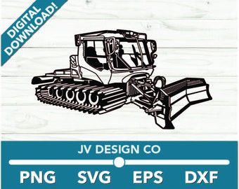 Snow Cat Ski Slope Groomer Machine SVG Clipart, Fast Files for Cricut and Silhouette Dxf Png Vector, Laser Engraving CNC DTF dtg Sublimation