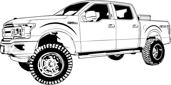 Ford F150 Pickup Truck Offroad Lifted Trucks Svg Pickup Truck Etsy
