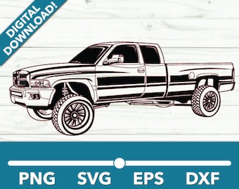 Pickup Truck street truck SVG, Pickup Truck Clipart, Pickup Truck Files Cricut and Silhouette, Dxf, Png, Vector