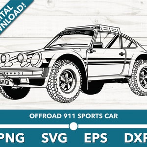 Offroad Porche Baja Rally Cat sports Cars fast speed SVG, Sports Car Clipart, Supercar  Files for Cricut and Silhouette, Dxf, Png, Vector