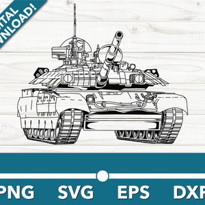 Tank Armored Combat Vehicle SVG, Car Clipart, Fast Files for Cricut and Silhouette, Dxf, Png, Vector