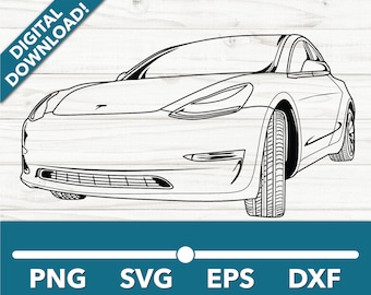 All Electric Coupe Vehicle Version 1 SVG, Car Clipart, Fast Files for Cricut and Silhouette, Dxf, Png, Vector