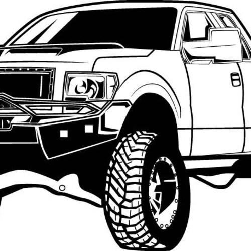 Pickup Truck Offroad Lifted Trucks SVG Clipart Files for - Etsy