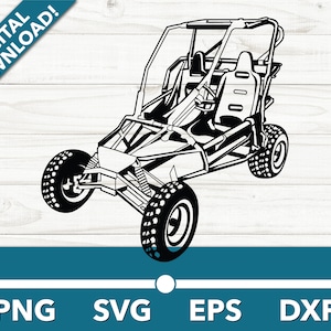 Buggy Go-Kart Go Cart Golf Cart Offroad SVG, Car Clipart, Fast Files for Cricut and Silhouette, Dxf, Png, Vector
