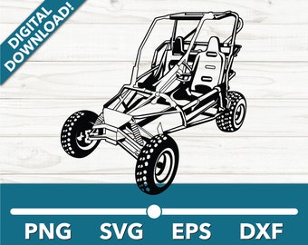 Buggy Go-Kart Go Cart Golf Cart Offroad SVG, Car Clipart, Fast Files for Cricut and Silhouette, Dxf, Png, Vector